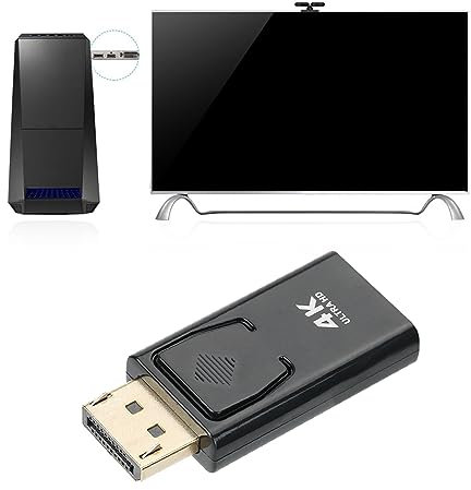 Convertisseur Adaptateur Displayport Mâle VersFemelle 4K X 2K pour HDTV, Ordinateur PC avec 3D, Pas de Scintillement, Performances Stables
