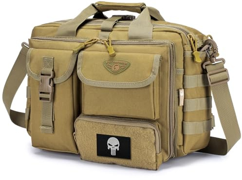BAGZY Arbeitstasche Herren Multifunktional Taktische Tasche Range Bag Laptoptasche 14/15,6 Zoll Aktentasche Pilotentasche Bundeswehr Einsatztasche Combat Tasche Männerhandtasche Feuerwehrtasche
