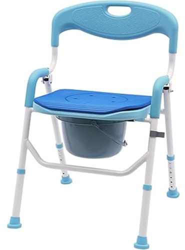 QJWM Toilettenstuhl Für Senioren,Duschstuhl Für Senioren Tragbarer Klappbarer Aluminium Alloy Toilet Wheelchair for Disabled Person, Elderly People and Pregnant Women A