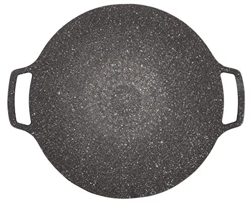 Plaque de Barbecue, Plaque de Barbecue Coréenne Antiadhésive en Alliage D'aluminium pour Griller la Poêle Teppanyaki pour la Maison, Poêle D'extérieur (Type universel 30cm)