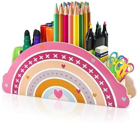GUTERTOP Regenbogen Schreibtisch Organizer für Kinder, Stiftebox, Stiftehalter für Home Office Desktop