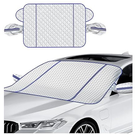 CGEAMDY Copri Parabrezza-Auto Inverno Telo Parabrezza Antigelo, Protezione Antigelo Il Parabrezza Auto, Inverno Telo Parabrezzas Antigelo Ripiegabile Copertura Auto, Copri Parabrezza Auto(115x160cm)