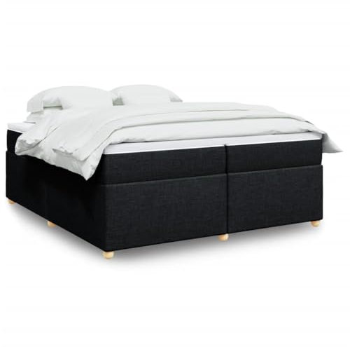 qohoio Boxspringbett mit Matratze Betten Mit Matratze Schlafzimmer Bett Boxspringbett Mit Matratze Schwarz 200x200 cm Stoff - 3285403
