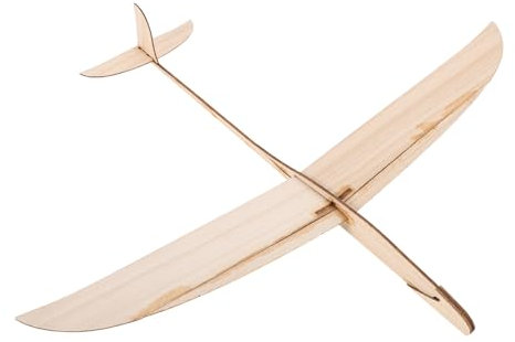 Toyvian Hand Thrown Wooden Glider Airplane Smooth Takeoff Extended Glide Safe Wood Indoor Outdoor Play Model Aircraft Kit for Kids and Adults