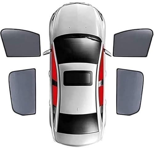 Auto Seitenfenster Sonnenschutz für FIAT 500/500C/500E/Abarth 500 2007-2022-Pr, Sonnenblende Seitenscheibe Magnetisch UV-Schutz Visier Autofenster Innenraum Zubehör,D/4 Window Doors
