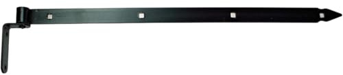 pokm toolsmarket - 800mm Ladenband mit Kloben – schwarz lackiertes Scharnier, Schwerlast Torband Türband, stabile Scharniere für Türen & Tore