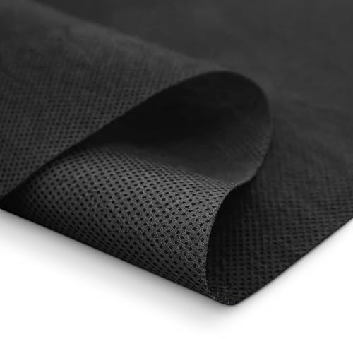 Maxi Products - 50 Unidades de Mantel de Mesa TNT - 1 x 1 m - Tejido no Tejido Spunbond (TNT) - Desechable con Efecto Tela - Resistente a Líquidos - Catering - Impermeable (Negro)