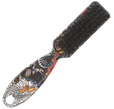 BELLIFFY Bartbürste Praktische Bartpflegebürste Retro Komfortabler Griff mit Nylonborsten Zufälliger Stil und Saubere Bartkonturen für Friseursalon und Haarstyling für Geschmeidiges Haar