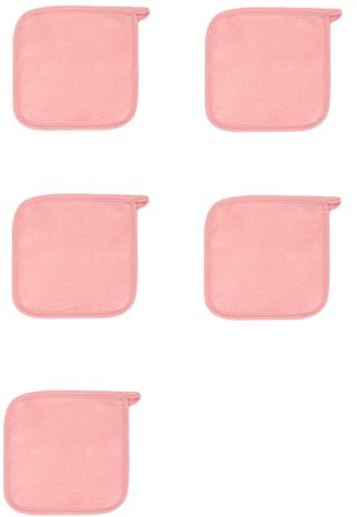 5 panni in microfibra per la pulizia del trucco, morbidi e per labbra e viso, 14 x 14 cm, lavabili in lavatrice