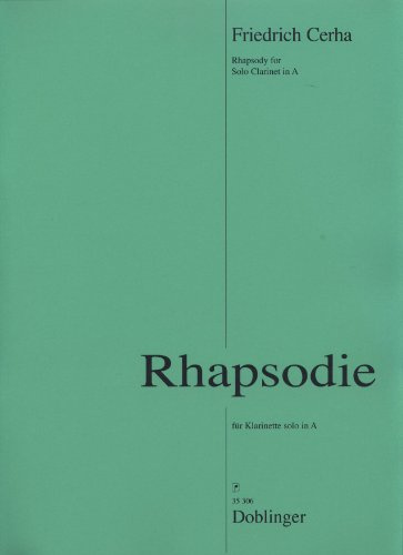 Rhapsodie Ausgabe für Klarinette Solo in A von Friedrich Cerha