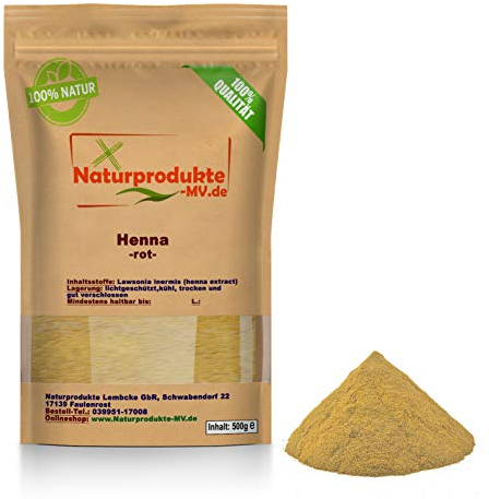 Henna Pulver rot (500 g) Hennapulver Haarfarbe natürliche Haarpflege