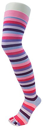 TOETOE - Essential Women Everyday Cotton Over-Knee Toe Socks (1 Pair) (US, Numeric, 4, 11.5, Regular, Regular, Dreams)