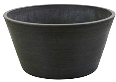 Klocke Dekorationsbedarf Klassische Kunststoff Schale Garten - Runde Gartenschale zum Bepflanzen – Kunststoffschale Tischdeko - Blumenschale Winterfest (Medium: Ø 25,5cm - Höhe: 13cm, Anthrazit)