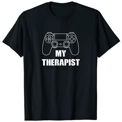 Gamer My Therapist Gaming Controller Lustiges Videospiel T-Shirt