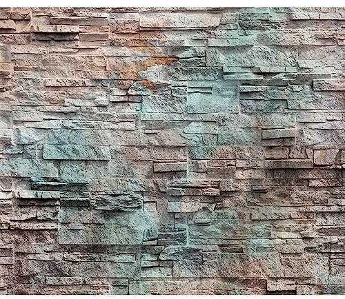 murando - Vlies Fototapete Steinwand 400x280cm Foto Tapete Schlafzimmer Wohnzimmer Vliestapete XXL Wandtapete Motivtapeten Bildtapete 3d Effekt Wand Dekoration - Steinoptik 3D Mauer bunt f-C-0462-a-a