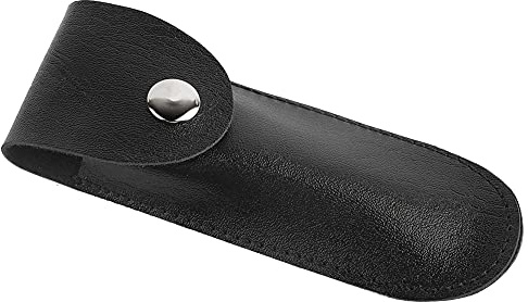 Wine Bottle Opener Leather Case, Corkscrew Holster Foil Cutter PU Bag Holder(black)