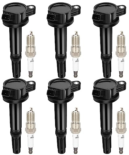 ECCPP UF486 6 ignition coils with 6 iridium Spark Plugs for ford for Mercury for Lincoln for Mazda Fusion Zephyr Tribute Milan 3.0L V6 UF-486 DG514 UF486