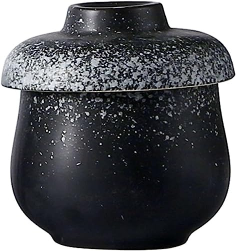 Azucarero de cerámica, azucarero con Tapa hermética, azucarero de 250 ml/8,8 oz, Tarro de Especias for Recipiente de azúcar, for encimera de Barra de café-azul-250ml (Color : Black 1, Size : 250ml)