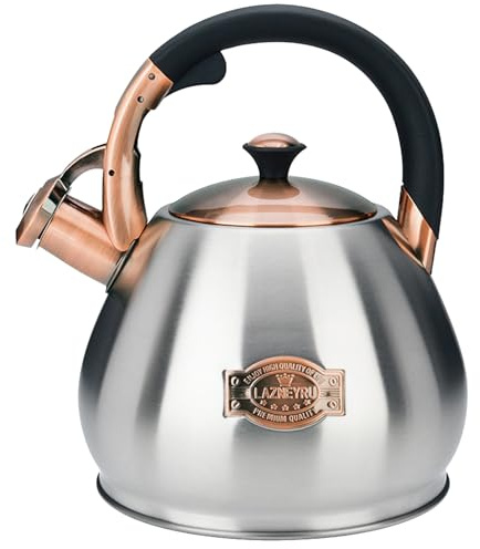 Tea Kettle Stovetop Whistling Kettle Teapot, 3Quart Tea Pot Stainless Steel Teakettle for Stove Top with Heat Proof Ergonomic Handle