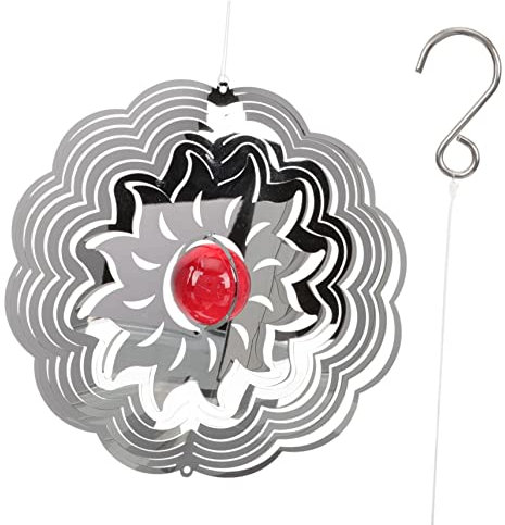 Milisten Hängender Windspinner Rotierender Metall Windspiel Für Garten Und Terrasse Vivid Dekoration Für Außenbereich Für Gartenliebhaber Hummingbird Design