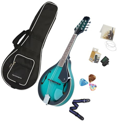 XuQiZZpp Mandoline acoustique instrument de musique 8 cordes en tilleul instrument à cordes réglables pour benginners