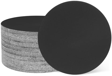 sourcing map 50 Pcs 5 Inch Sanding Disc 400 Grit Silicon Carbide | Hook and Loop Sandpaper Random Orbital Sander Pads for Woodworking Automotive Metal Polishing
