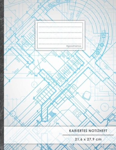 Kariertes Notizbuch • A4-Format, 100+ Seiten, Soft Cover, Register, Mit Rand, „Geometrisch“ • Original #GoodMemos Quad Ruled Notebook • Perfekt als Matheheft, Skizzenbuch, Notizheft, Tagebuch