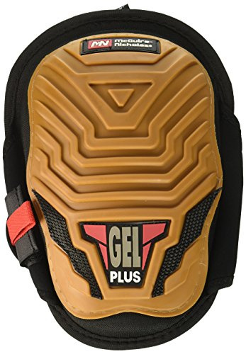 McGuire-Nicholas Knee Pads, Gel and Rubber Shell Knee Pads for Work, Black/Yellow, 22384
