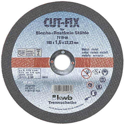 kwb - Disco de corte inox/metal 180X1,6