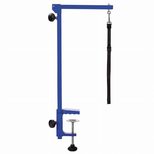 Master Equipment Braccio Pieghevole Blu per toelettatura Animali Domestici – 61 cm a 121,9 cm di Altezza, Si Attacca al Tavolo da toelettatura Minimo 7,6 cm di Spessore