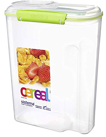 Sistema KLIP IT Accents Cereal Container, Plastic, Assorted, 4.2 Litre