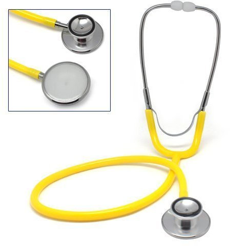 Accessotech Pro Dual Head EMT Stethoscope for Doctor Nurse Vet Medical Student Health Blood Yellow