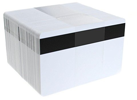 Waizmann.IDeaS® 10x Plastikkarten Magnetkarten Blankokarten mit 2750 Oe Hi-Co Magnetstreifen aus PVC weiß 86 x 54 x 0,76mm glänzend laminiert bedruckbar weiß
