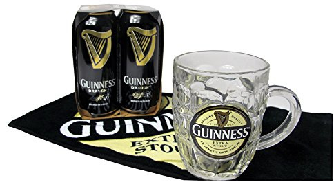 Das Guinness Bier Gedeck mit Krug unnd Bartop