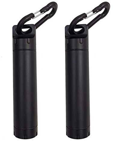 2X la Capsule de Grande capacité extérieur imperméables étanches d'edc EDC Survie Contenant de l'aluminium Capsule comprimé Titulaire Pilule Match Cas hermétique Bouteille (Noir)