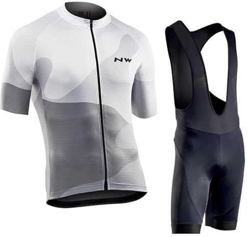 Herren Sommer MTB Fahrradanzug Atmungsaktiv Schnell Trocknend Kurzarm Und Gepolsterte Shorts Radtrikot Löwe Muster