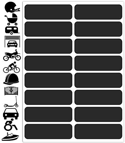 Biomar Labs® 16pcs Negro Kit de Pegatina Reflectante para Llantas Cinta de Advertencia Seguridad Reflectiva Vinilo Adhesivo Coches Cascos Motos Ciclomotores Bicicletas Ordenador Portátil D 63