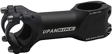 UPANBIKE Potence de guidon de vélo de 25,4 mm de 28,6 mm +/-7 ° pour VTT, vélo de route, VTT, BMX
