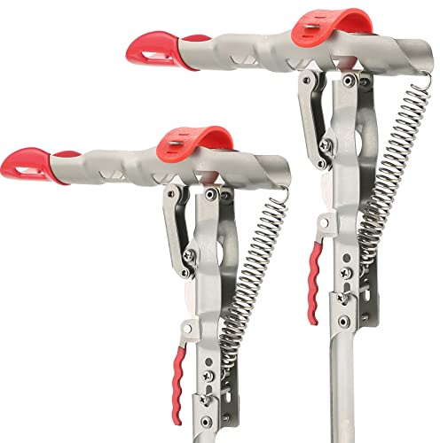weyleity Automatic Spring Fishing Rod Holder | 2 Pack Stainless Steel Fishing Pole Stand with Single Spring Loaded Tip-up Action for Ground Support Brackets