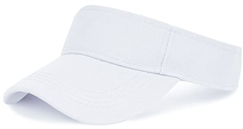Unisex Visoren Cap Sonne Hut Golf Tenniskappe mit Sonnenblende Baseball Kappe Baseballmütze Einstellbar Visor Sommer Schirmmütze für Damen Herren (Weiß)