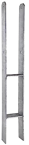 H - Anker Pfostenträger Pfostenanker Pfostenschuh Träger Halter für Pfosten Zaunpfosten 101x800x60x5 mm feuerverzink