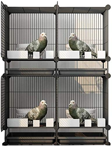 Vogelkäfig Reise Papageienkäfig, Geschenk für Vogelliebhaber Papageienkäfige für große Vögel, große Taubenkäfige für den Hausgebrauch (Schwarz 75*35*96CM)