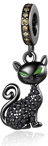 Annmors Charm Argent Sterling 925 Chat Animal Amour Chien pour Femme Breloque Bracelets Colliers Pendentifs