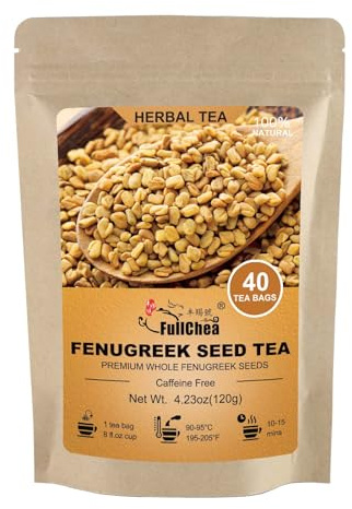 FullChea Fenugreek Seed Tea Bags, 40 Counts, Fenogreco en Semillas