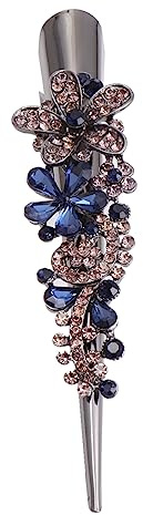 Gogogmee Barrette Cheveux en Alliage Bleu de Bec de Canard, Légère et Décorative, pour Voyager et Fixer Cheveux Fermement