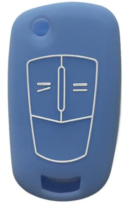 Silikon-Schutzhülle für Meriva, Flip-Autoschlüssel-Hülle, für O-Pel, Astra H, Corsa D, J, Insignia G, Vectra C, Mokka, Zafira, Autoschlüssel-Hülle, Hellblau