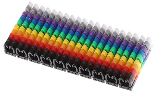Kabelbeschriftung Kabelmarkierungen, bunt, Typ C, Markierungsnummer, Etikett for Drähte 1,5/2,5/4/6 mm² Kabel Beschriftung(Color-3)