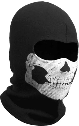 Ghost Maske Call Skull Skelett Maske Cod Sturmhaube für Motorrad Ski Merch Balaclava Männer Herren Mütze Winter Kostüm (A)