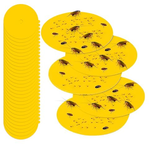 Marstey Lot de 30 Disques de Recharge pour Pièges à Puces, 12 x 12,5 cm, Recharges pour Pièges à Puces, Traitement sans Poison, pour Puces, Punaises de Lit, Mites, Moustiques
