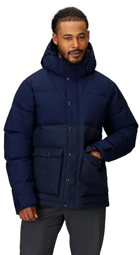 Marmot Män Fordham Jacket, Varm Dunjacka, Isolerad Vinterjacka Med Huva, Vindtät Dunparkas, Lätt, Packbar Utomhusjacka, Arctic Navy, S